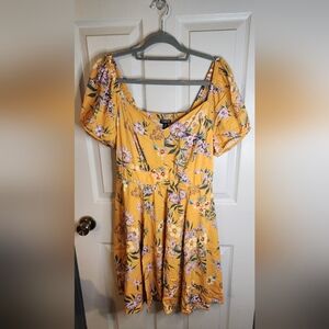 Torrid Floral Yellow Dress